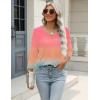 image:imageZeagoo 34 Length Sleeve Womens Tops Casual V Neck Shirts Soft Basic Tees Business Work BlousesMulticoloured
