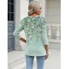 image:imageZeagoo 34 Length Sleeve Womens Tops Casual V Neck Shirts Soft Basic Tees Business Work BlousesSpring Bird