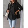 image:imageZeagoo Womens Button Down Shirt Long Sleeve Blouse Business Work Tops Dressy Casual Floral Printed Outfits with PocketAblack