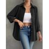 image:imageZeagoo Womens Button Down Shirt Long Sleeve Blouse Business Work Tops Dressy Casual Floral Printed Outfits with PocketAblack