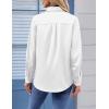 image:imageZeagoo Womens Button Down Shirt Long Sleeve Blouse Business Work Tops Dressy Casual Floral Printed Outfits with PocketAwhite
