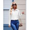 image:imageZeagoo Womens Button Down Shirt Long Sleeve Blouse Business Work Tops Dressy Casual Floral Printed Outfits with PocketAwhite