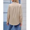 image:imageZeagoo Womens Button Down Shirt Long Sleeve Blouse Business Work Tops Dressy Casual Floral Printed Outfits with PocketBbeige