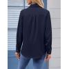 image:imageZeagoo Womens Button Down Shirt Long Sleeve Blouse Business Work Tops Dressy Casual Floral Printed Outfits with PocketBblue
