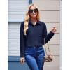 image:imageZeagoo Womens Button Down Shirt Long Sleeve Blouse Business Work Tops Dressy Casual Floral Printed Outfits with PocketBblue