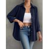 image:imageZeagoo Womens Button Down Shirt Long Sleeve Blouse Business Work Tops Dressy Casual Floral Printed Outfits with PocketBblue