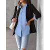 image:imageZeagoo Womens Button Down Shirt Long Sleeve Blouse Business Work Tops Dressy Casual Floral Printed Outfits with PocketBlight Blue