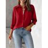 image:imageZeagoo Womens Button Down Shirt Long Sleeve Blouse Business Work Tops Dressy Casual Floral Printed Outfits with PocketBred