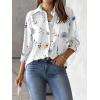 image:imageZeagoo Womens Button Down Shirt Long Sleeve Blouse Business Work Tops Dressy Casual Floral Printed Outfits with PocketCbf112