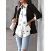 image:imageZeagoo Womens Button Down Shirt Long Sleeve Blouse Business Work Tops Dressy Casual Floral Printed Outfits with PocketCbf112
