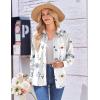image:imageZeagoo Womens Button Down Shirt Long Sleeve Blouse Business Work Tops Dressy Casual Floral Printed Outfits with PocketCbf112