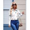 image:imageZeagoo Womens Button Down Shirt Long Sleeve Blouse Business Work Tops Dressy Casual Floral Printed Outfits with PocketCbf112