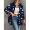 image:imageZeagoo Womens Button Down Shirt Long Sleeve Blouse Business Work Tops Dressy Casual Floral Printed Outfits with PocketCbf318