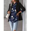 image:imageZeagoo Womens Button Down Shirt Long Sleeve Blouse Business Work Tops Dressy Casual Floral Printed Outfits with PocketCbf318