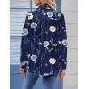 image:imageZeagoo Womens Button Down Shirt Long Sleeve Blouse Business Work Tops Dressy Casual Floral Printed Outfits with PocketCbf318