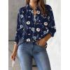 image:imageZeagoo Womens Button Down Shirt Long Sleeve Blouse Business Work Tops Dressy Casual Floral Printed Outfits with PocketCbf318