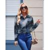 image:imageZeagoo Womens Button Down Shirt Long Sleeve Blouse Business Work Tops Dressy Casual Floral Printed Outfits with PocketCx297