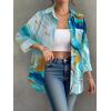 image:imageZeagoo Womens Button Down Shirt Long Sleeve Blouse Business Work Tops Dressy Casual Floral Printed Outfits with PocketDcx274