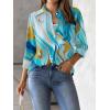 image:imageZeagoo Womens Button Down Shirt Long Sleeve Blouse Business Work Tops Dressy Casual Floral Printed Outfits with PocketDcx274