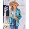 image:imageZeagoo Womens Button Down Shirt Long Sleeve Blouse Business Work Tops Dressy Casual Floral Printed Outfits with PocketDcx274