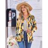image:imageZeagoo Womens Button Down Shirt Long Sleeve Blouse Business Work Tops Dressy Casual Floral Printed Outfits with PocketJh579