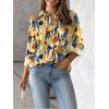 image:imageZeagoo Womens Button Down Shirt Long Sleeve Blouse Business Work Tops Dressy Casual Floral Printed Outfits with PocketJh579