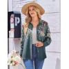 image:imageZeagoo Womens Button Down Shirt Long Sleeve Blouse Business Work Tops Dressy Casual Floral Printed Outfits with PocketLwf71