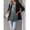 image:imageZeagoo Womens Button Down Shirt Long Sleeve Blouse Business Work Tops Dressy Casual Floral Printed Outfits with PocketLwf71