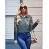 image:imageZeagoo Womens Button Down Shirt Long Sleeve Blouse Business Work Tops Dressy Casual Floral Printed Outfits with PocketLwf71