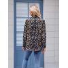 image:imageZeagoo Womens Button Down Shirt Long Sleeve Blouse Business Work Tops Dressy Casual Floral Printed Outfits with PocketMz869