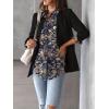 image:imageZeagoo Womens Button Down Shirt Long Sleeve Blouse Business Work Tops Dressy Casual Floral Printed Outfits with PocketMz869