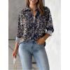 image:imageZeagoo Womens Button Down Shirt Long Sleeve Blouse Business Work Tops Dressy Casual Floral Printed Outfits with PocketMz869