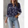 image:imageZeagoo Womens Button Down Shirt Long Sleeve Blouse Business Work Tops Dressy Casual Floral Printed Outfits with PocketSf180