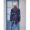image:imageZeagoo Womens Button Down Shirt Long Sleeve Blouse Business Work Tops Dressy Casual Floral Printed Outfits with PocketSf180
