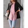 image:imageZeagoo Womens Button Down Shirt Long Sleeve Blouse Business Work Tops Dressy Casual Floral Printed Outfits with PocketTz269