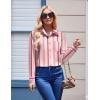 image:imageZeagoo Womens Button Down Shirt Long Sleeve Blouse Business Work Tops Dressy Casual Floral Printed Outfits with PocketTz269