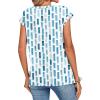 image:imageZeagoo Womens Tops Summer Casual Cap Sleeve Tshirts Shirts Business Dressy Spring Fashion Outfits Trendy ClothesBlue and White