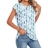 image:imageZeagoo Womens Tops Summer Casual Cap Sleeve Tshirts Shirts Business Dressy Spring Fashion Outfits Trendy ClothesBlue and White