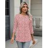 image:imageZeagoo 34 Length Sleeve Women Tops Crew Neck Blouses Dressy Casual Summer T Shirts Loose Fit Business Work ClothesAn18pink Love