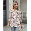 image:imageZeagoo 34 Length Sleeve Women Tops Crew Neck Blouses Dressy Casual Summer T Shirts Loose Fit Business Work ClothesAn443apricot