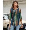 image:imageZeagoo 34 Length Sleeve Women Tops Crew Neck Blouses Dressy Casual Summer T Shirts Loose Fit Business Work ClothesCx289multicolor