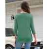 image:imageZeagoo 34 Length Sleeve Women Tops Crew Neck Blouses Dressy Casual Summer T Shirts Loose Fit Business Work ClothesGreen