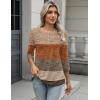 image:imageZeagoo 34 Length Sleeve Women Tops Crew Neck Blouses Dressy Casual Summer T Shirts Loose Fit Business Work ClothesJh398geometric