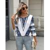 image:imageZeagoo 34 Length Sleeve Women Tops Crew Neck Blouses Dressy Casual Summer T Shirts Loose Fit Business Work ClothesJh563white Blue