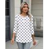 image:imageZeagoo 34 Length Sleeve Women Tops Crew Neck Blouses Dressy Casual Summer T Shirts Loose Fit Business Work ClothesJh592polka Dots
