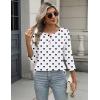 image:imageZeagoo 34 Length Sleeve Women Tops Crew Neck Blouses Dressy Casual Summer T Shirts Loose Fit Business Work ClothesJh592polka Dots