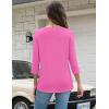 image:imageZeagoo 34 Length Sleeve Women Tops Crew Neck Blouses Dressy Casual Summer T Shirts Loose Fit Business Work ClothesPink