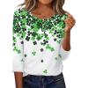 image:imageZeagoo 34 Length Sleeve Women Tops Crew Neck Blouses Dressy Casual Summer T Shirts Loose Fit Business Work ClothesSp77