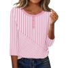 image:imageZeagoo 34 Length Sleeve Women Tops Crew Neck Blouses Dressy Casual Summer T Shirts Loose Fit Business Work ClothesTz300pink