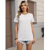image:imageZeagoo Womens Tshirt Short Sleeve Summer Tops Crewneck Casual Basic Tee Shirts Spring Clothes Trendy OutfitA White